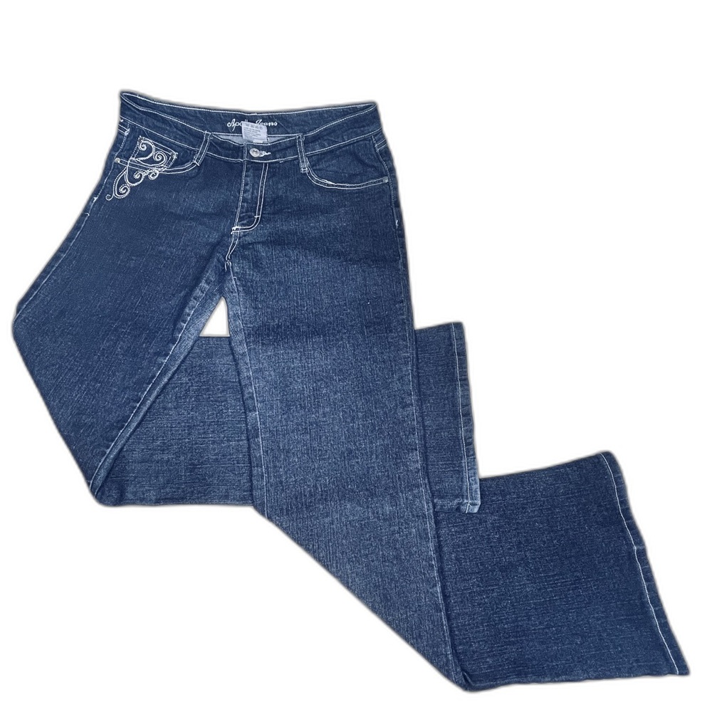 Apollo Jeans Womens Fashion  Denim Blue Jeans - Deep Blue Size 9/10